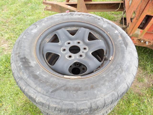 Pair Of 245/70R17 Tires On 6 Bolt Rims
