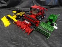 (2) 1/64 Combines w/ Heads & 1/32 Case IH Self Propelled Chopper w/ Heads