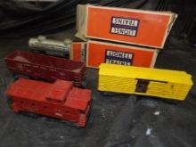 (4) Lionel Various Cars 2 Have Boxes 6357 & 6465