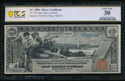 1896 $1 Educational Silver Certificate PCGS 30