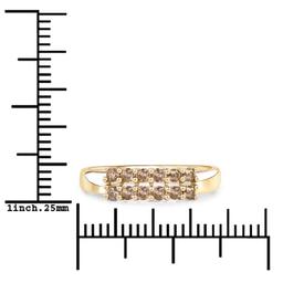 14KT Yellow Gold 0.45ctw Champagne Diamond Ring