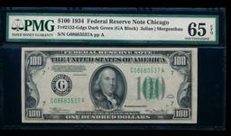 1934 $100 Chicago FRN PMG 65EPQ