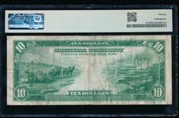 1918 $10 Chicago FRN PMG 20