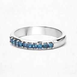 14KT White Gold 0.38ctw Blue Diamond Ring