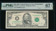 1990 $50 Philadelphia FRN PMG 67EPQ