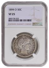 1894-O Barber Half Dollar NGC VF25