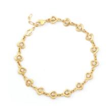 Plated 18KT Yellow Gold Diamond Bracelet