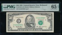 1993 $50 Richmond FRN PMG 65EPQ