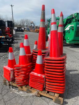 Skid Lot Of Assorted Size Traffic Cones
