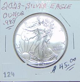 2023 Silver Eagle .999 1 Troy Oz. MS.