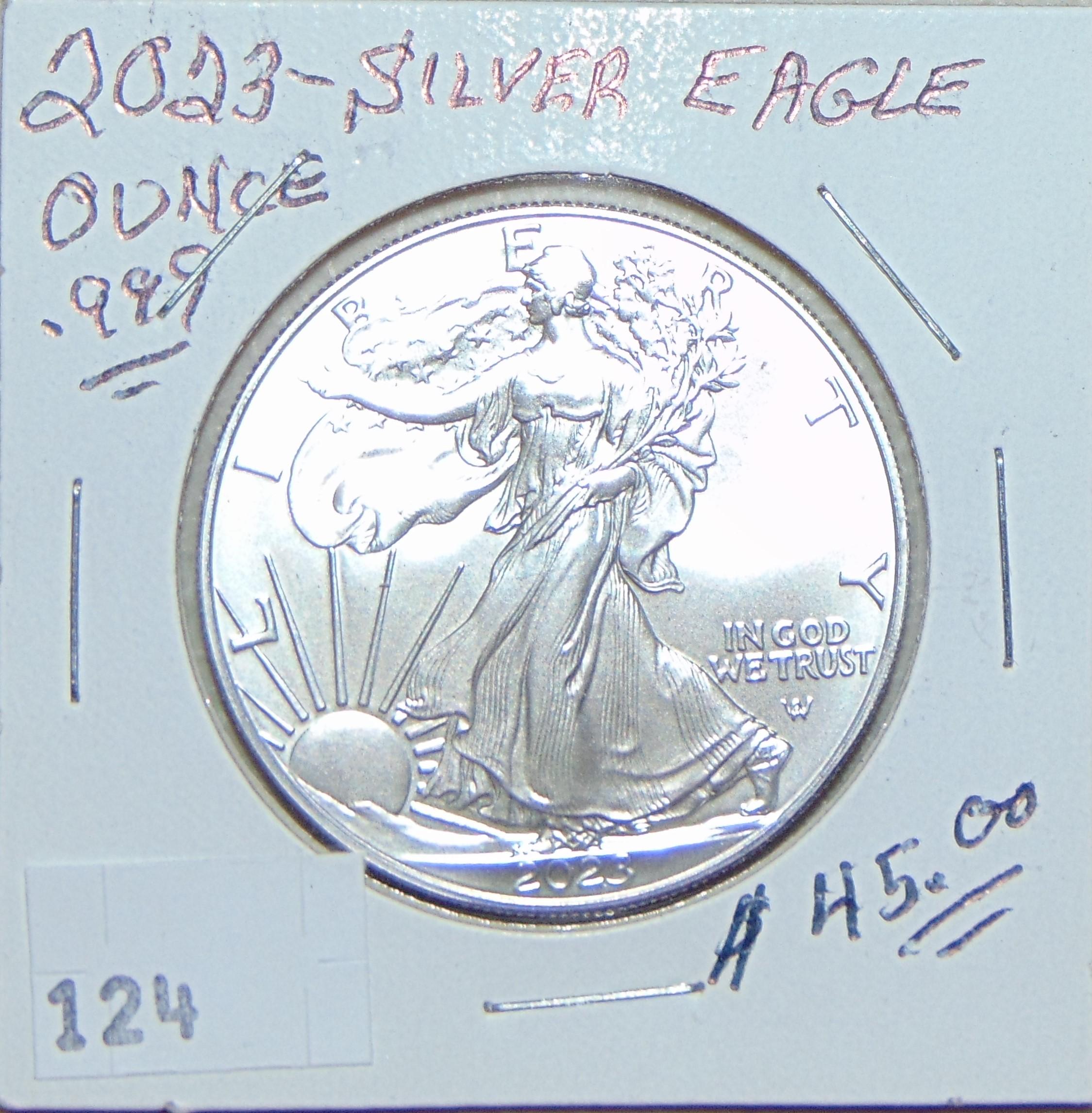 2023 Silver Eagle .999 1 Troy Oz. MS.