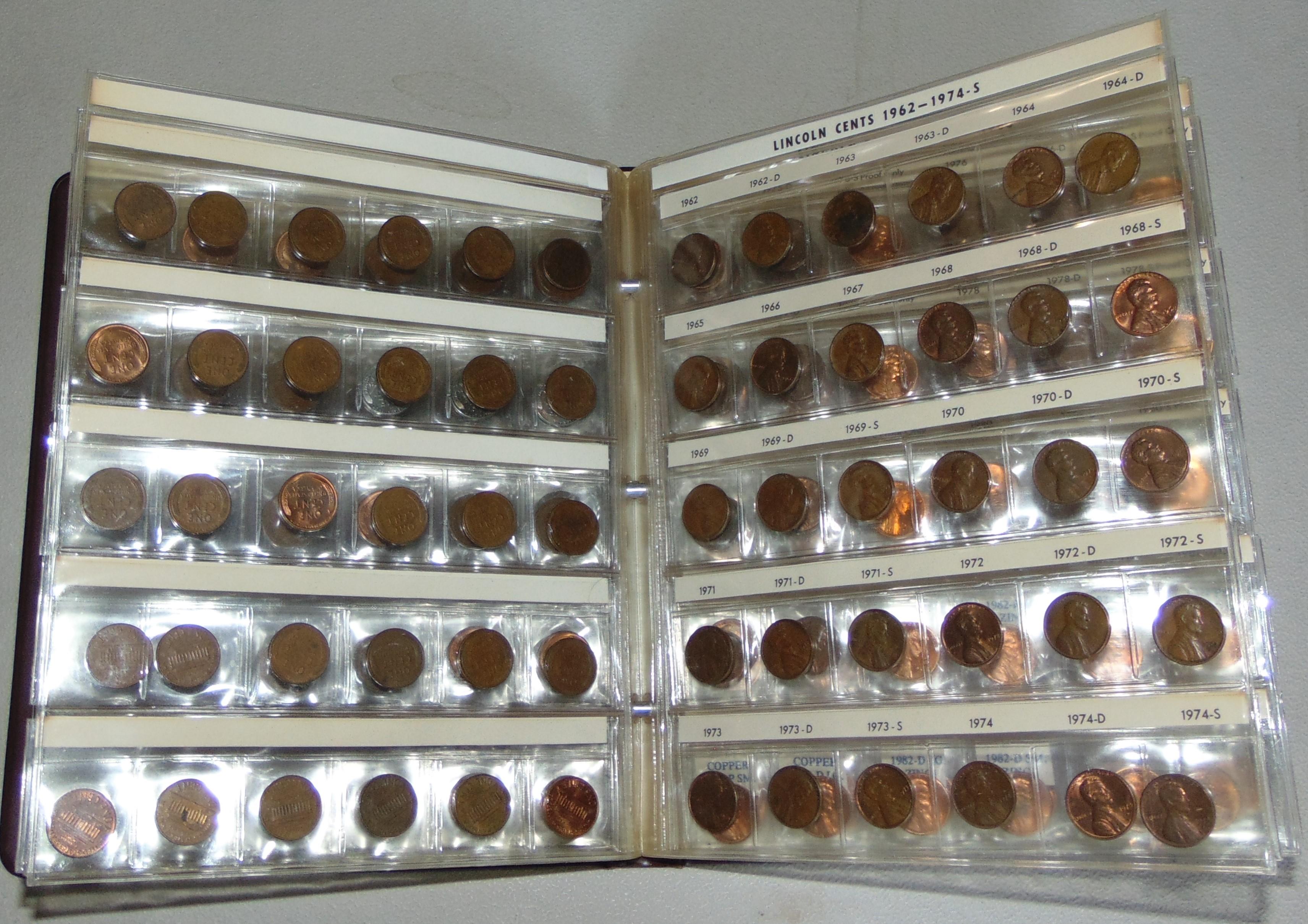 Variety of Lincoln & Indian Cents in Albums.