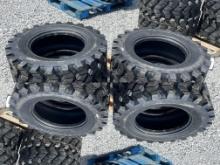 New Set Of (4) 10-16.5 SKS9 Skid Loader Tires