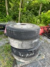 Used Set Of (4) Bridgestone 11R22.5 Trailer Tires