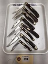 (8) Assorted Vintage Case XX Folding Knives