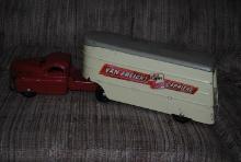 Buddy 'L' "Van Freight Carriers" truck and trailer toy