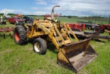 1969 Case 580CK Industrial with hydraulic loader with 6' bucket, rear cement weights, draw bar, 540