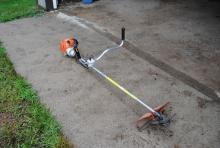 Stihl FS-110 weed whip, gas powered, always shedded