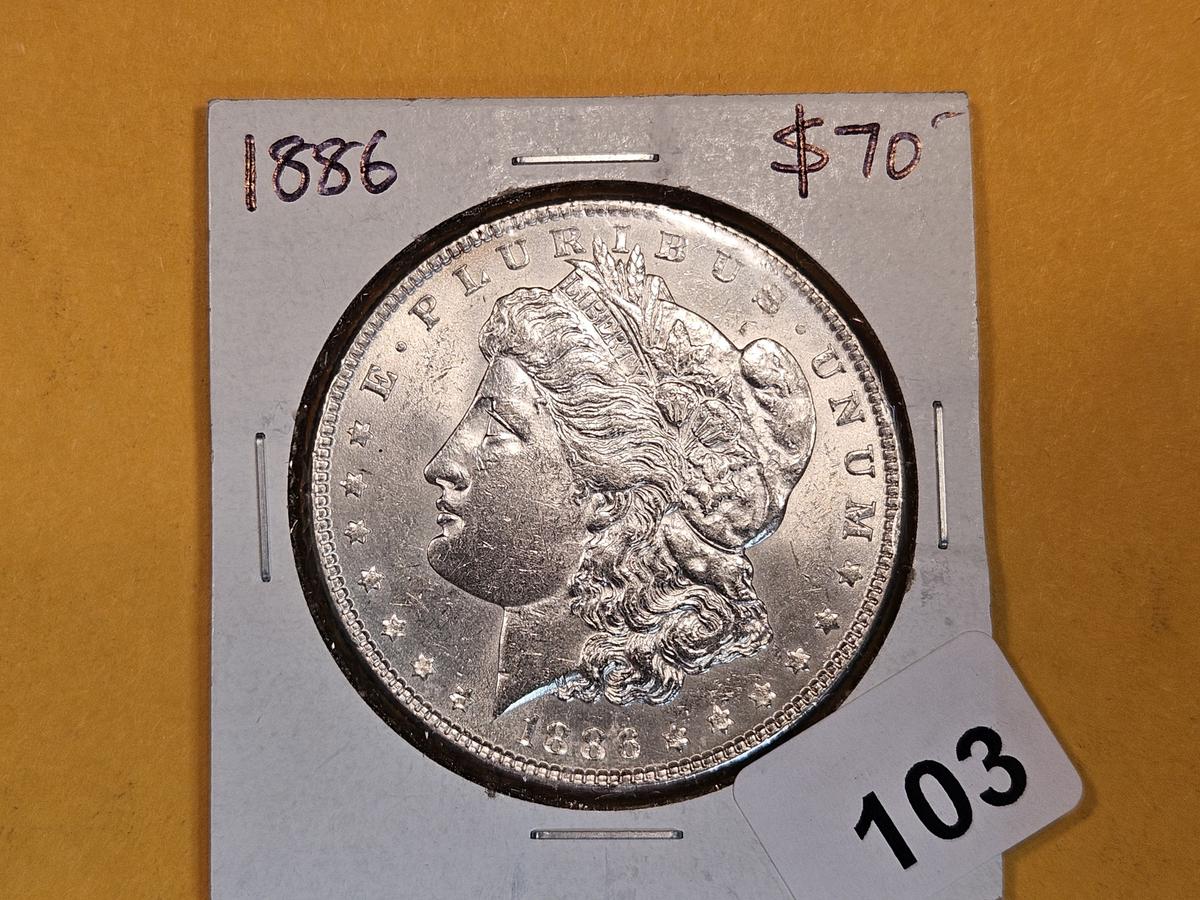 Brilliant Uncirculated 1886 Morgan Dollar