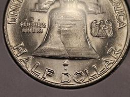 Choice Brilliant Uncirculated Plus 1952-D Franklin Half Dollar FBL