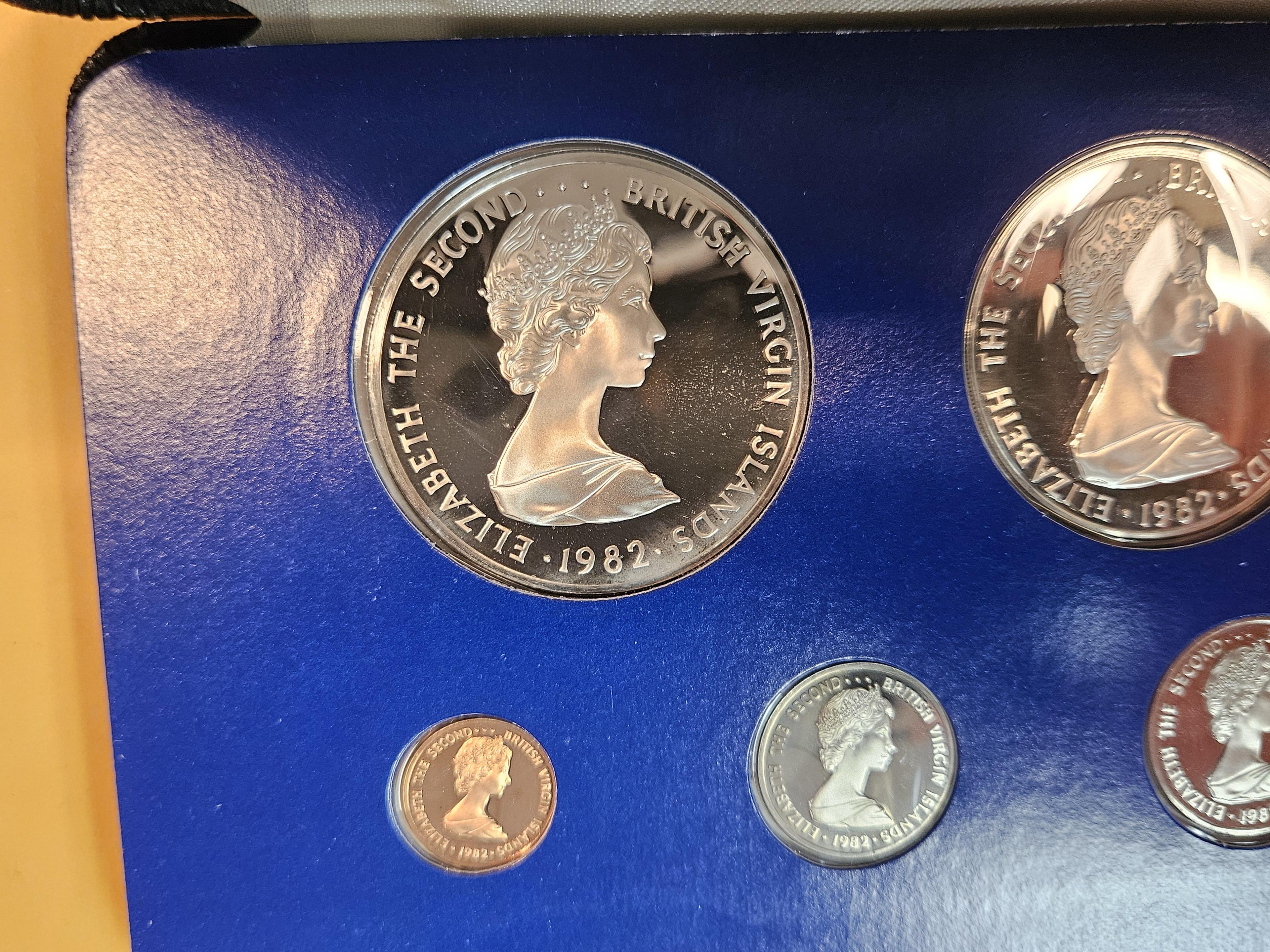 1982 GEM Proof Deep Cameo British Virgin Islands SILVER 7-coin Set