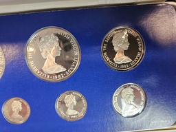 1982 GEM Proof Deep Cameo British Virgin Islands SILVER 7-coin Set