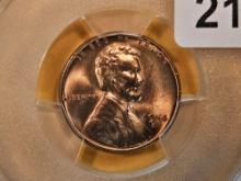 GEM! PCGS 1954-S Wheat cent in Mint State 65 RED