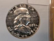 Proof 1959 Franklin silver half dollar