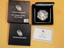 2012 Proof Deep Cameo Infantry Soldier Commemorative silver Dollar