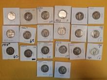 Twenty silver Standing Liberty Quarters