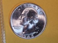 GEM Brilliant Uncirculated 1945-S Washington Quarter