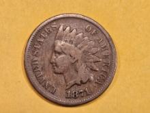 * Semi-key 1871 Indian Cent