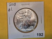 GEM Brilliant Uncirculated 2018 American Silver Eagle