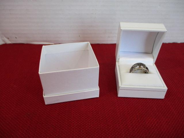 Sterling Silver Artisan Crafted Elephant Estate Ring