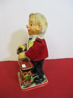 Charlie Weaver Tin Lith Battery Operated Bar Tender