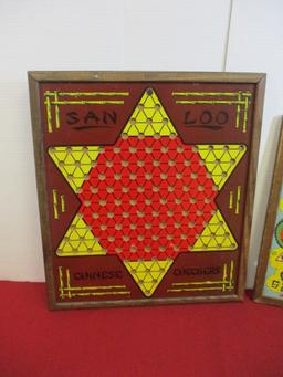 Chinese Checkers vintage Play Boards-Lot of 2