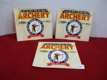 1950's NOS Archery Decals-Lot of 3