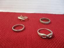 Mixed Estate Sterling Silver Rings-Lot of 4-A