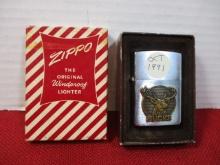 Zippo 1991 "Milwaukee Bucks" Chrome Vintage Lighter with Box