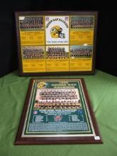Green Bay Packer Photo Plaques-Lot of 2
