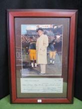 *SPECIAL ITEM-"Vincent Lombardi" Autograph Check and Framed Photo