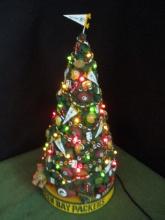 Danbury Mint Green Bay Packer Light-Up Christmas Tree