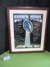 Super Bowl MVP Autographed Special Edition Poster (20 Autographs!)