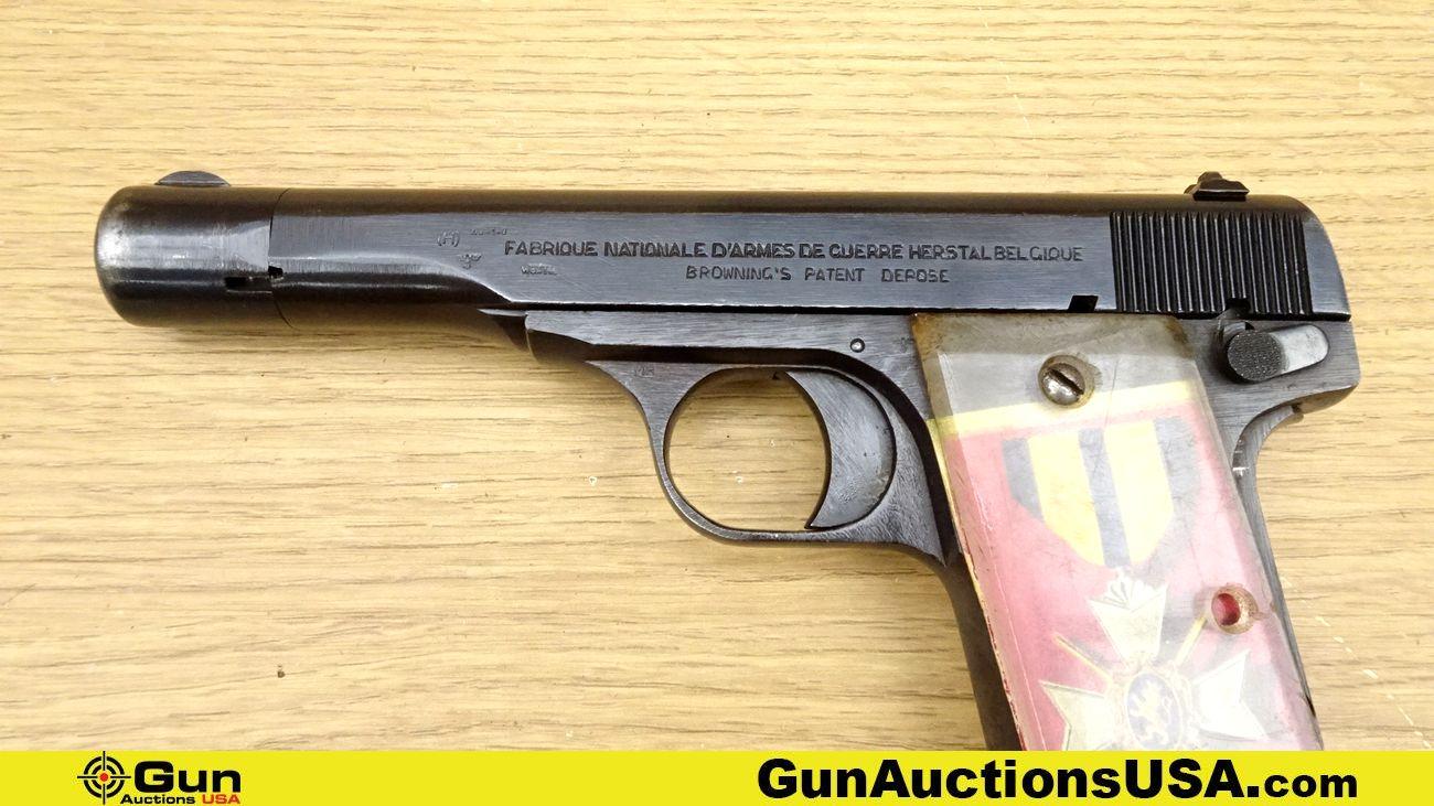 FABRIQUE NATIONALE D'ARMES DE GUERRE HERSTAL BELGIQUE M1910 .380 AUTO WAFFEN STAMPED Pistol. Good Co