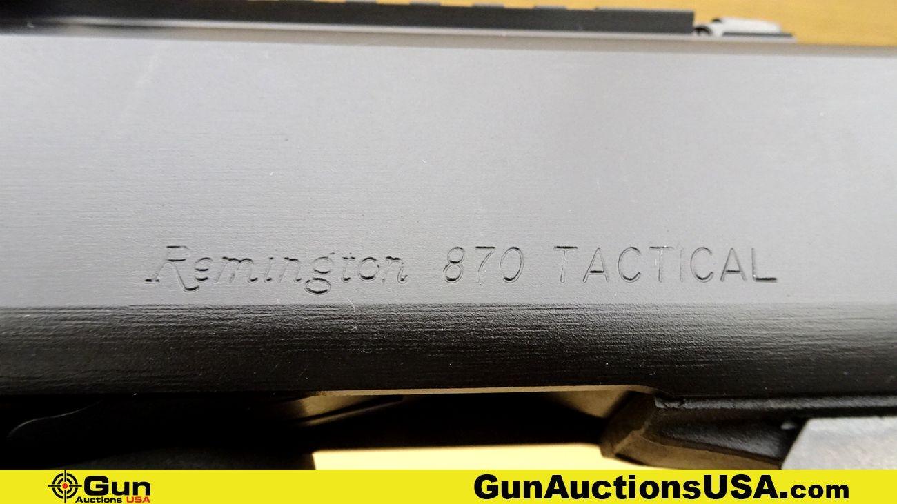 REMINGTON ARMS COMPANY 870 TACTICAL 12 ga. Shotgun. Excellent. 18.5" Barrel. Shiny Bore, Tight Actio