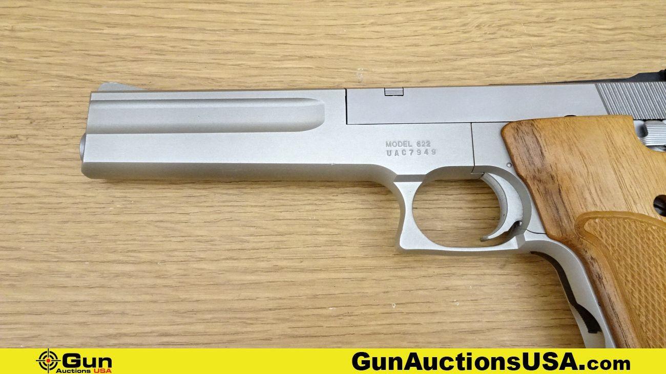 S&W 622 .22 LR Pistol. Excellent. 6" Barrel. Shiny Bore, Tight Action Semi Auto The 622 .22 LR pisto