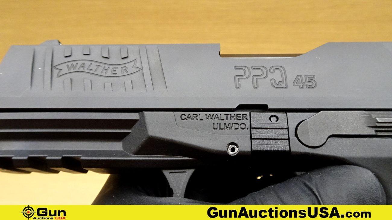 CARL WALTHER PPQ45 .45 ACP Pistol. Very Good. Shiny Bore, Tight Action Semi Auto Features a Ambi Sli