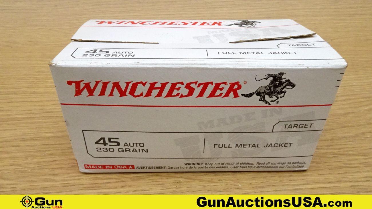 Winchester .45 ACP Ammo. 400 Total Rds. 45 ACP 230 Grain FMJ.. (70178)