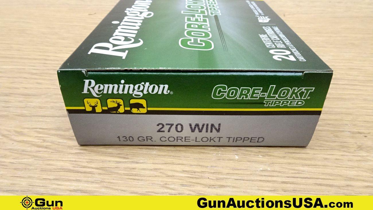 Federal, Remington .270 WIN Ammo. 80 Rds. in Total; 60 Rds.- 130 Gr CORE-LOK. 20 Rds.- POWER SHOK, J