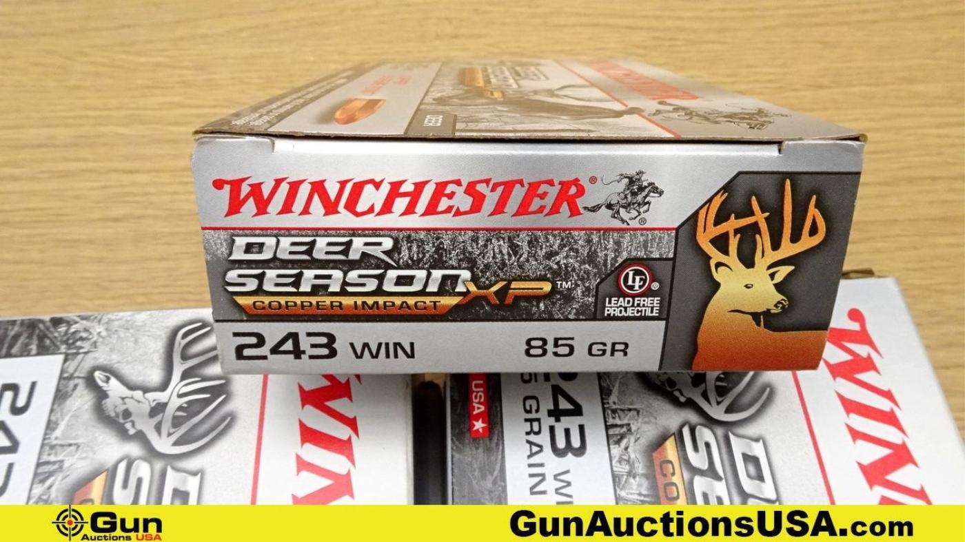 Winchester .243 WIN Ammo. 100 Rds of 85 Gr Copper Extreme Point. . (70442)